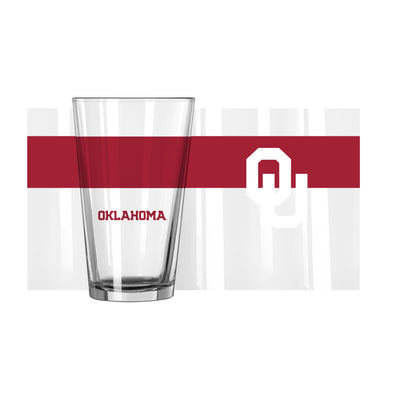 Oklahoma 16oz Colorblock Pint Glass