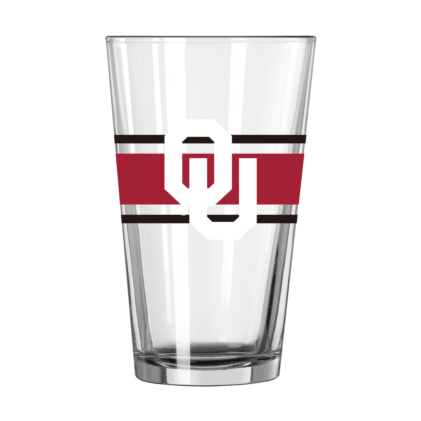 Oklahoma 16oz Stripe Pint Glass - Logo Brands