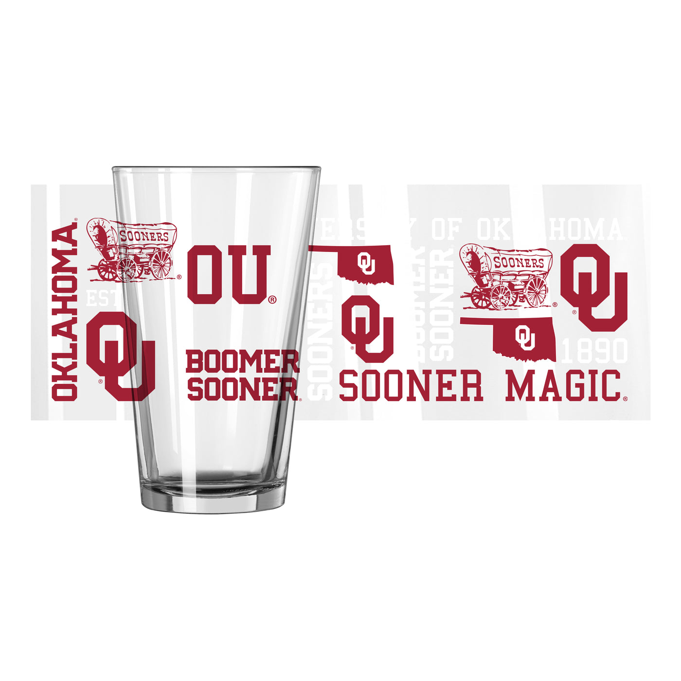 Oklahoma 16oz Spirit Pint Glass