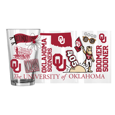 Oklahoma 16oz Native Pint Glass