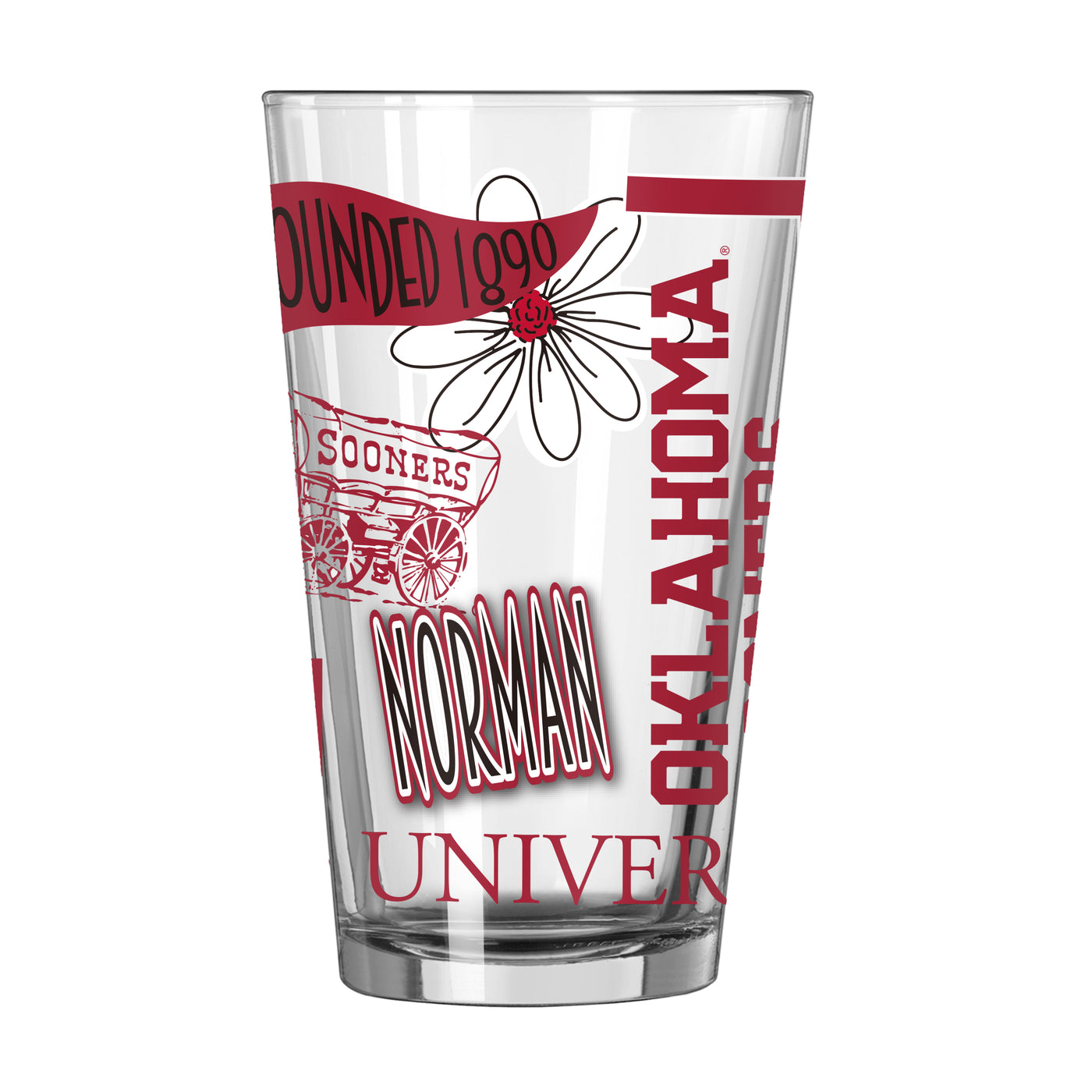 Oklahoma 16oz Native Pint Glass