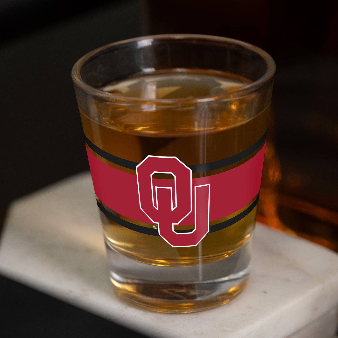 Oklahoma 2oz Stripe Shot Glass