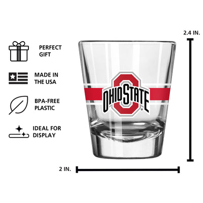 Oklahoma 2oz Stripe Shot Glass