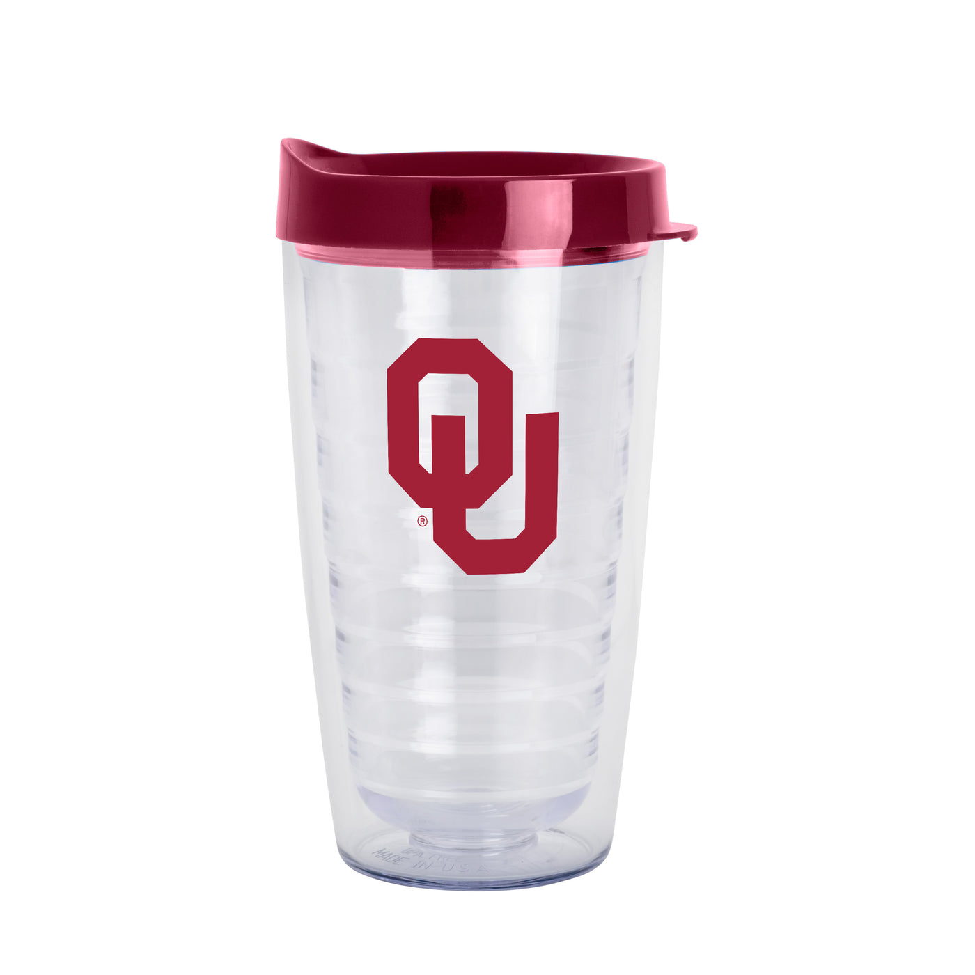 Oklahoma 16oz Flipside Dbl Wall Clear Tumbler