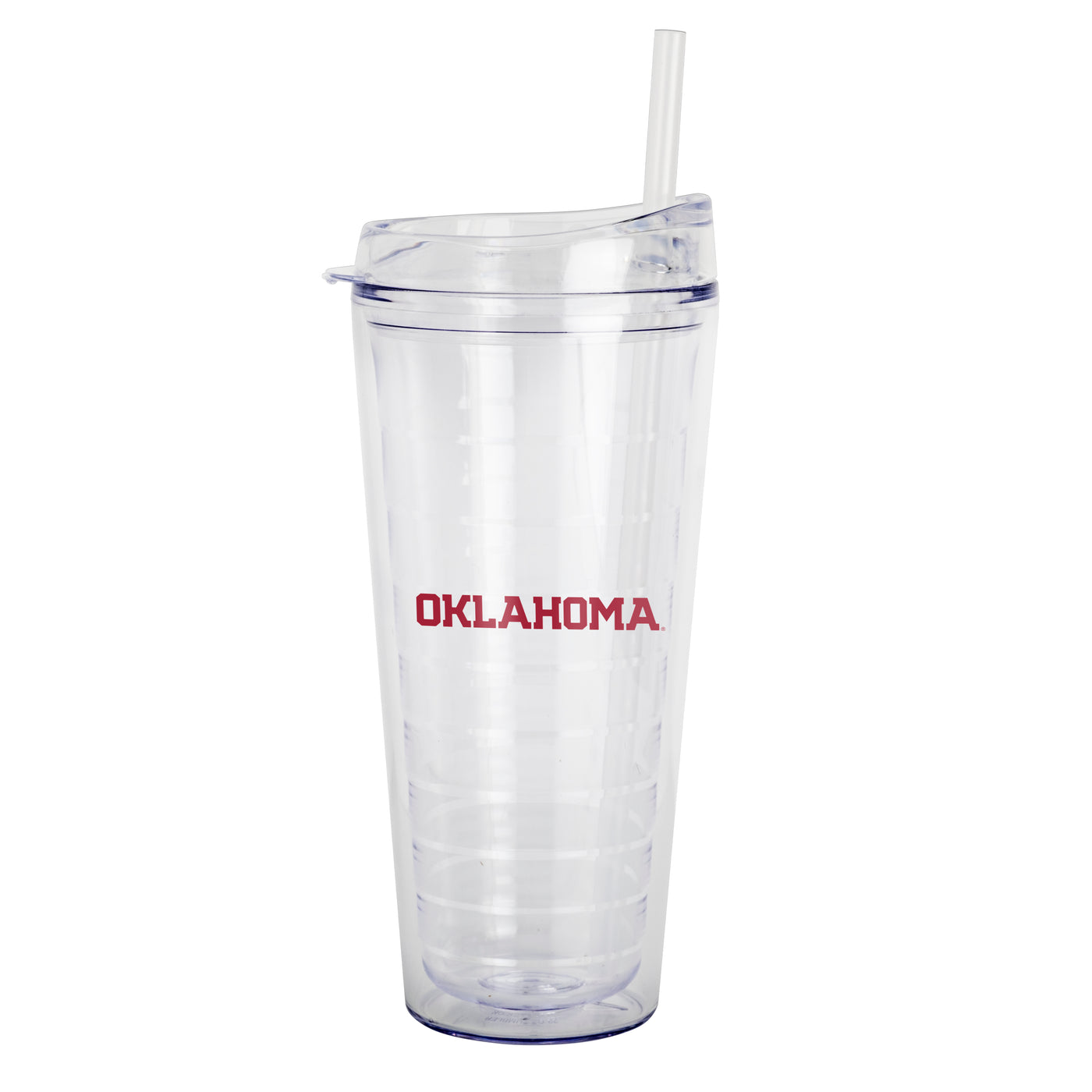 Oklahoma 22oz Flipside Dbl Wall Clear Tumbler