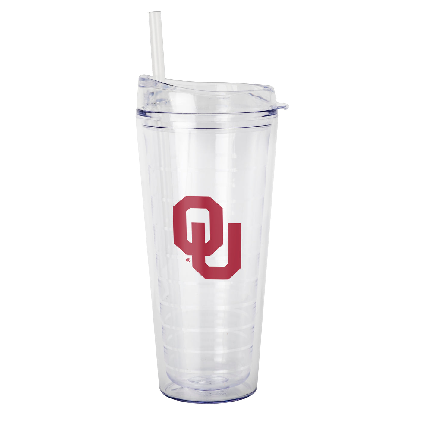 Oklahoma 22oz Flipside Dbl Wall Clear Tumbler