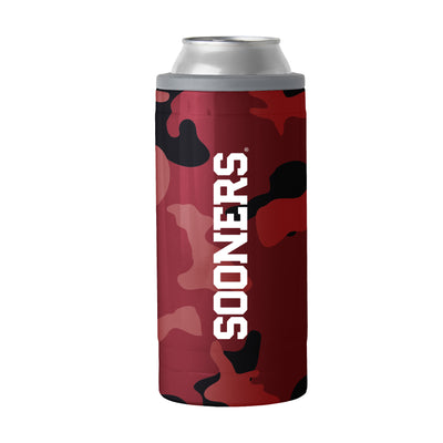 Oklahoma Camo Swagger 12oz Slim Can Coolie