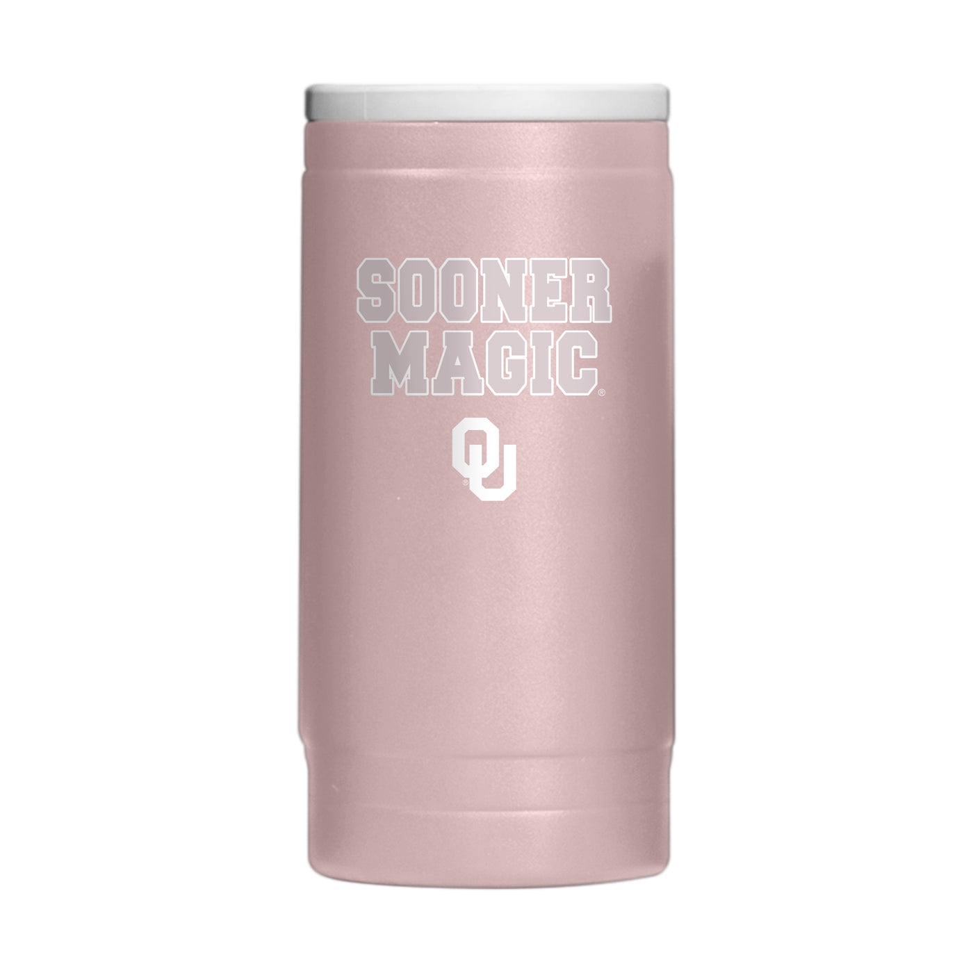 Oklahoma  Stencil Powder Coat Slim Can Coolie