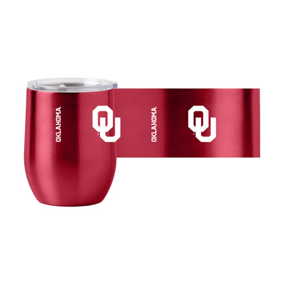 Oklahoma 16oz Gameday Stainless Curved Beverage