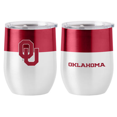 Oklahoma 16oz Colorblock Stainless Curved Beverage - Logo Brands