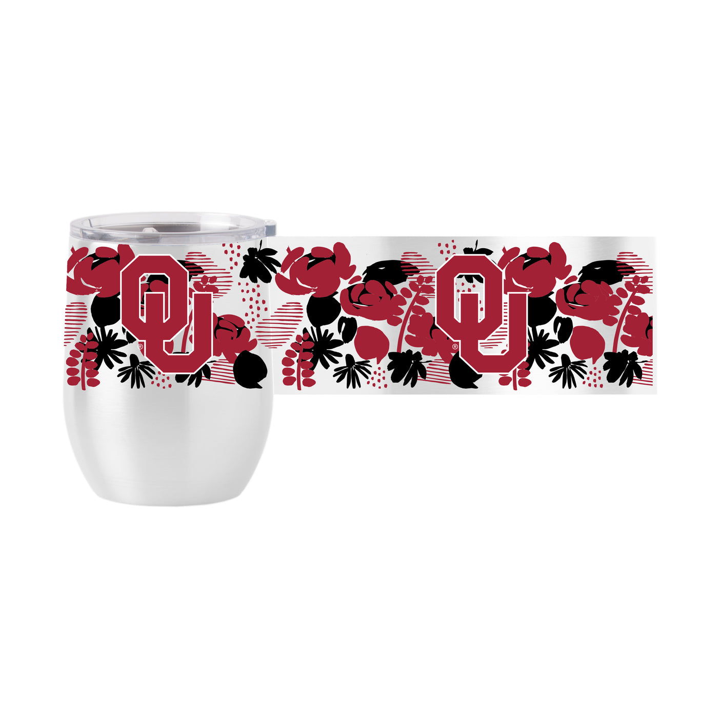 Oklahoma 16oz Floral Stainless Curved Beverage