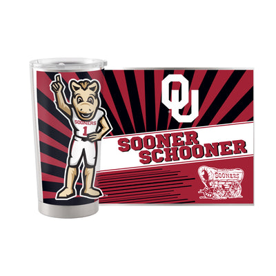 Oklahoma 20oz Mascot Stainless Steel Tumbler
