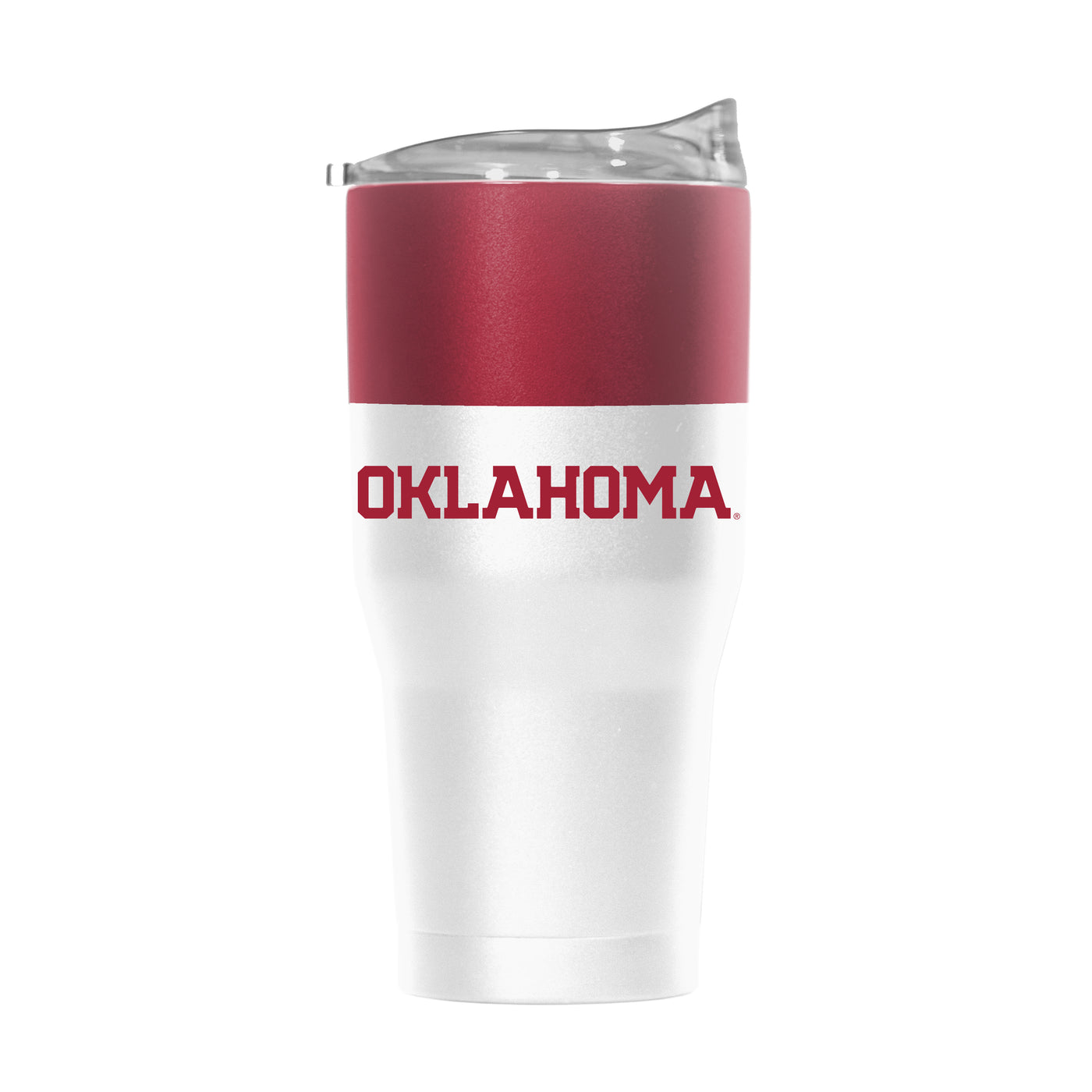 Oklahoma 30oz Colorblock White Powder Coat Tumbler