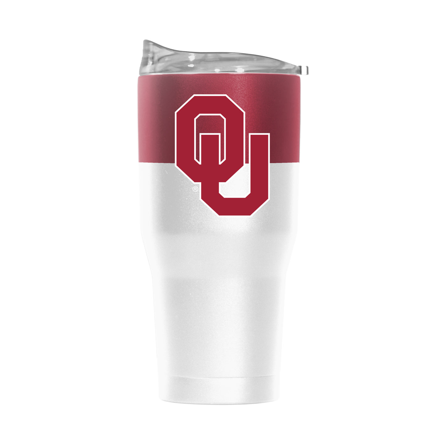 Oklahoma 30oz Colorblock White Powder Coat Tumbler