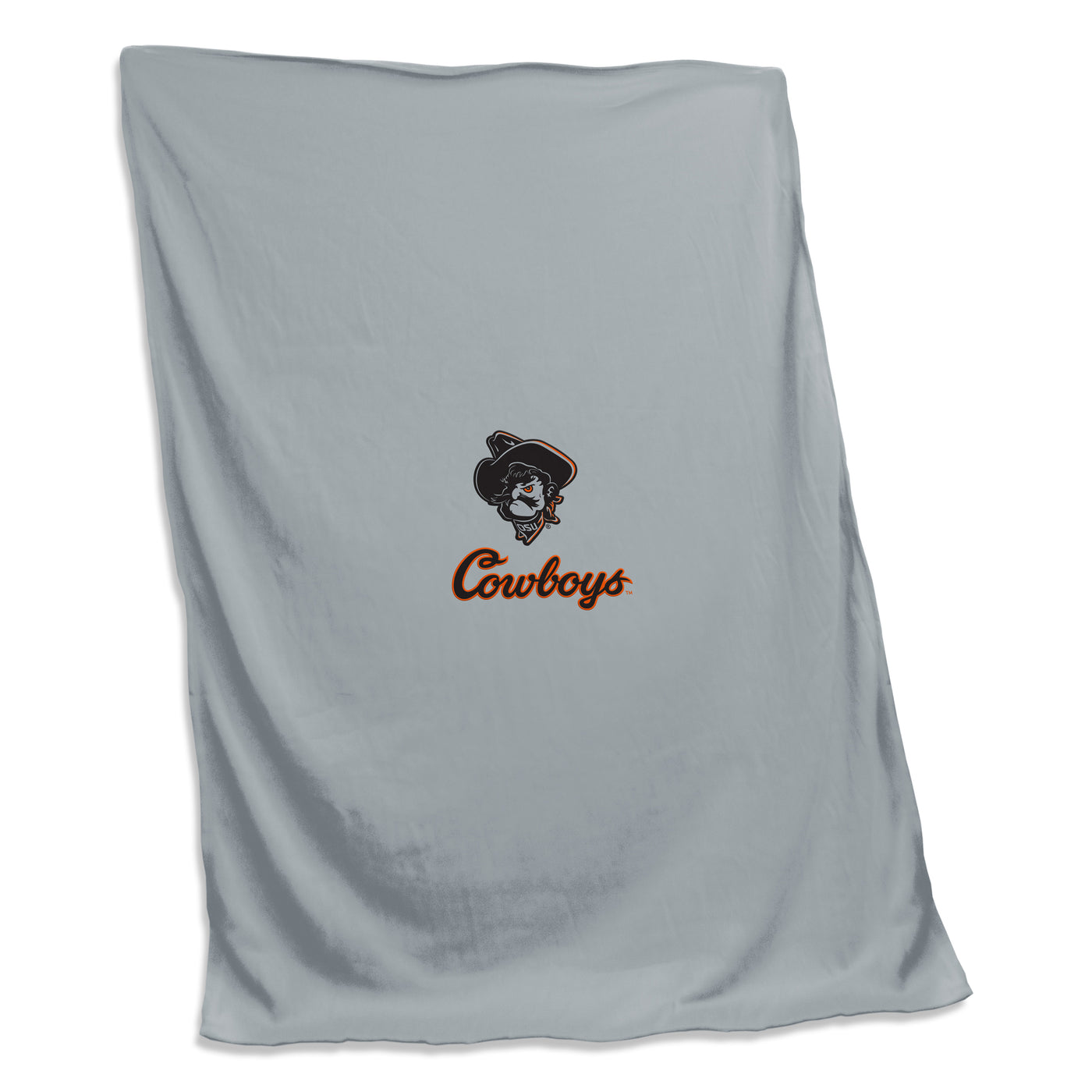 OK State Gray Phantom Pete Sweatshirt Blanket