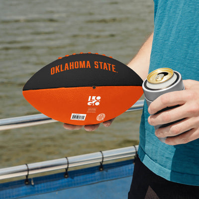 OK State Pinwheel Junior Size Rubber Football