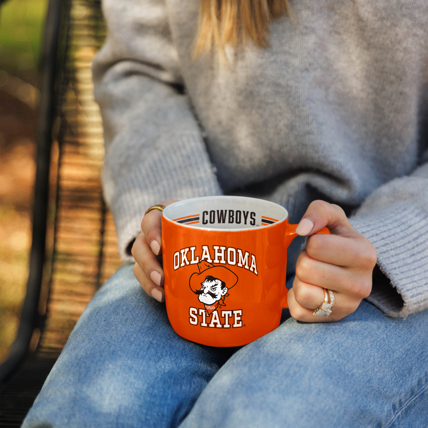 Oklahoma State 15oz Stripe Mug