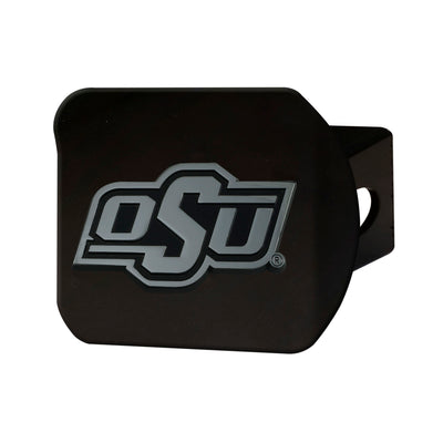 Oklahoma State University Chrome on Black Hitch Cover