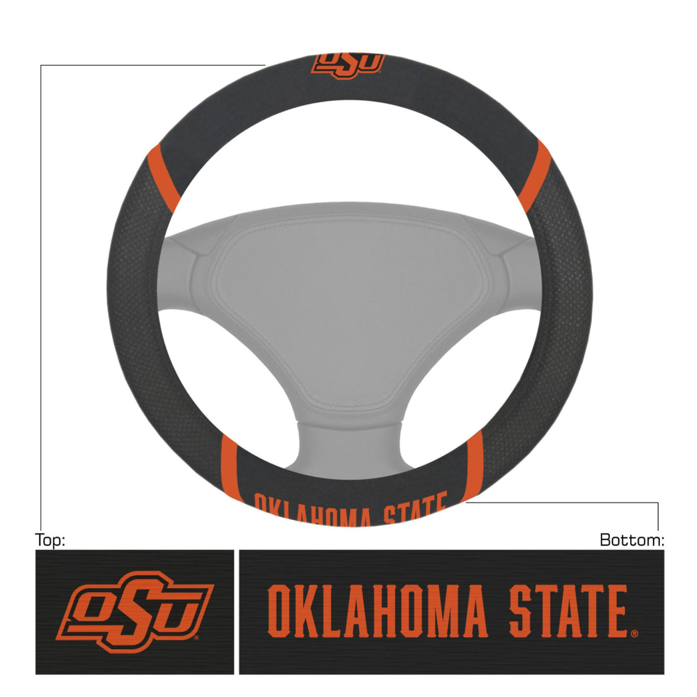 Oklahoma State University Steering Wheel Cover
