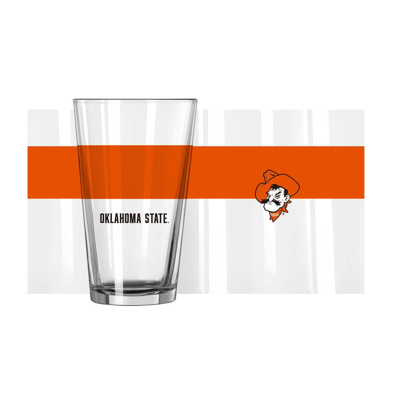 Oklahoma State 16oz Colorblock Pint Glass