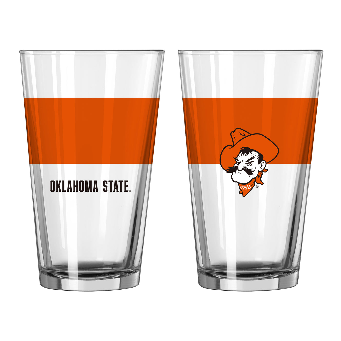 Oklahoma State 16oz Colorblock Pint Glass