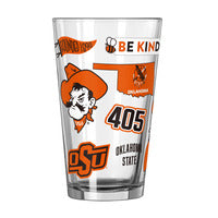 OK State 16oz Native Pint Glass
