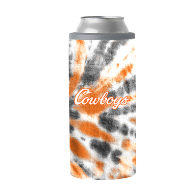 Oklahoma State 12oz Tie Dye Slim Can Coolie