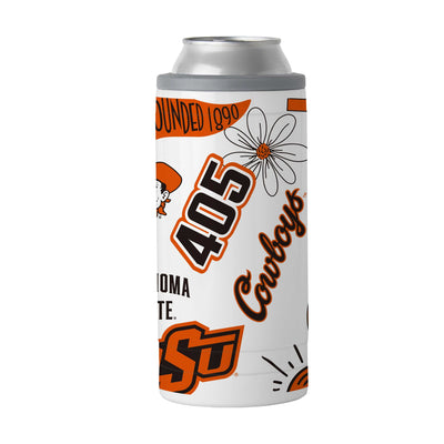 Oklahoma State 12oz Native Slim Can Coolie