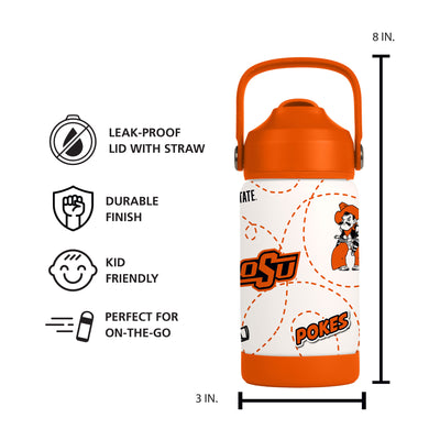 OK State 12oz Mascot SS Kids Bottle