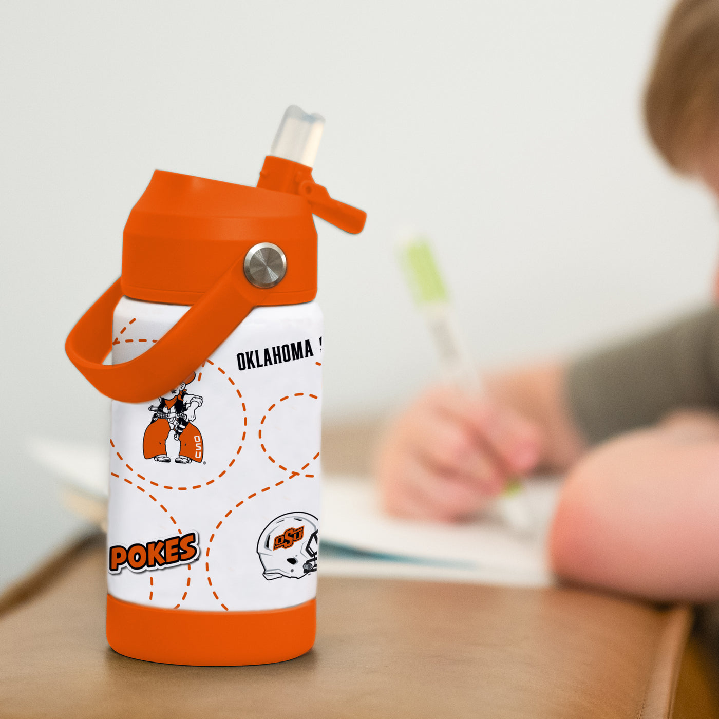 OK State 12oz Mascot SS Kids Bottle
