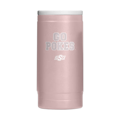 Oklahoma State  Stencil Powder Coat Slim Can Coolie