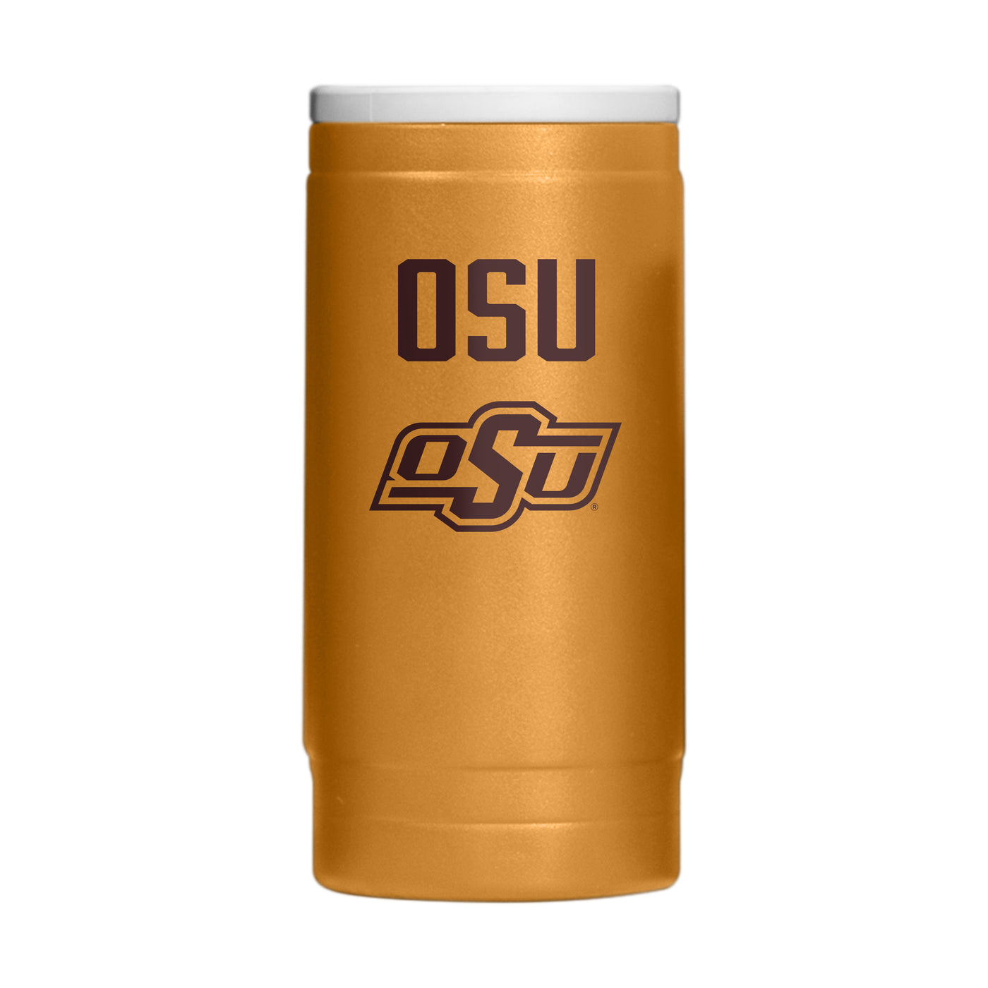 Oklahoma State  Huddle Powder Coat Slim Can Coolie