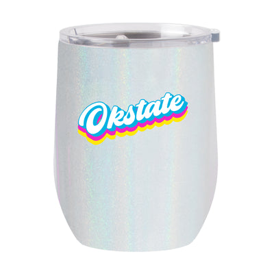 Oklahoma State 16oz Shadow Iridescent Curved Tumbler - Logo Brands