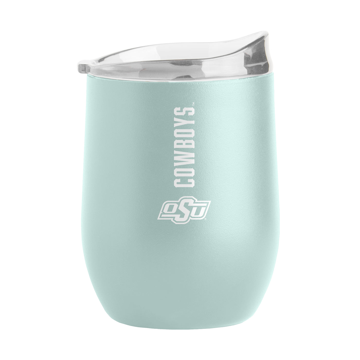 Oklahoma State 16oz Vertical Powder Coat Curved Beverage