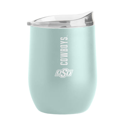 Oklahoma State 16oz Vertical Powder Coat Curved Beverage