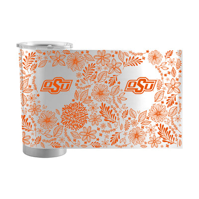 Oklahoma State 20oz Botanical Stainless Steel Tumbler