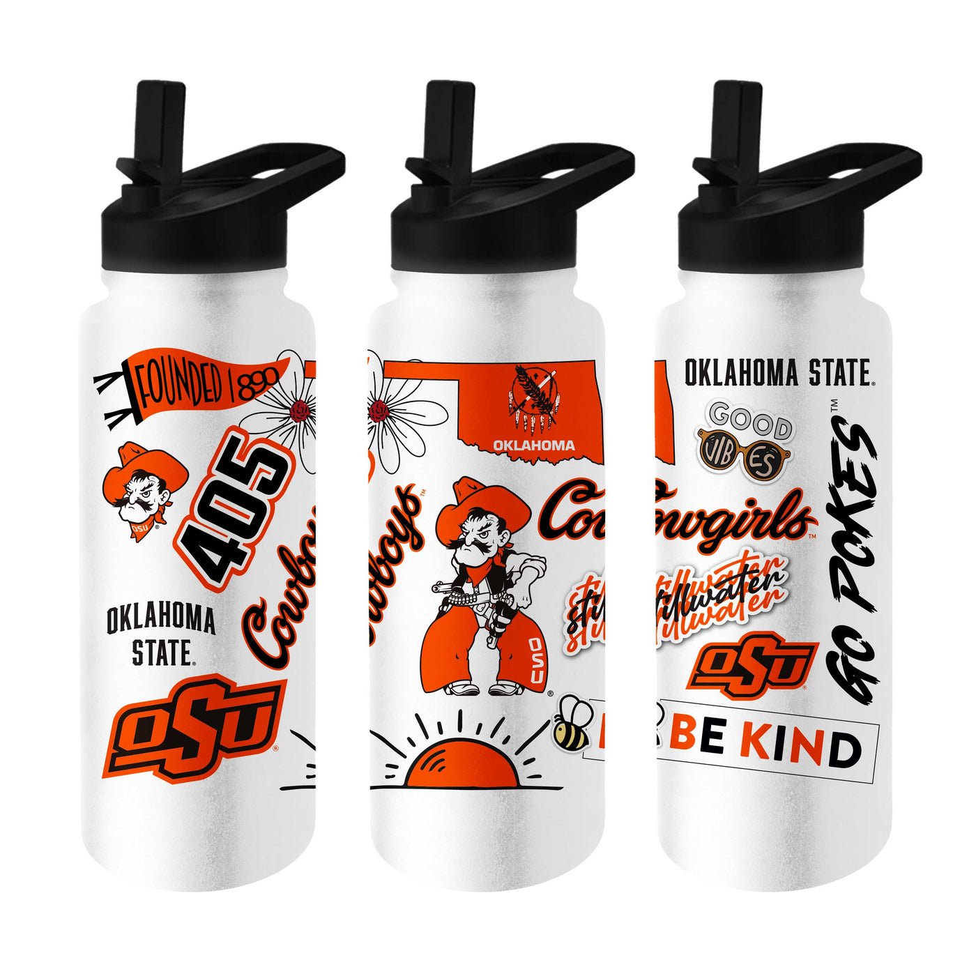 Oklahoma State 34oz Native Quencher Bottle