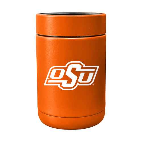 Oklahoma State Flipside Powder Coat Coolie drinkware with team logo and vibrant orange and navy colors.