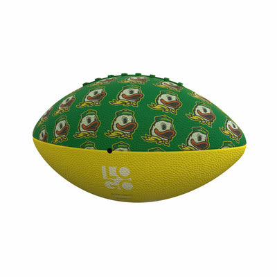 Oregon Repeating Mini-Size Rubber Football - Logo Brands