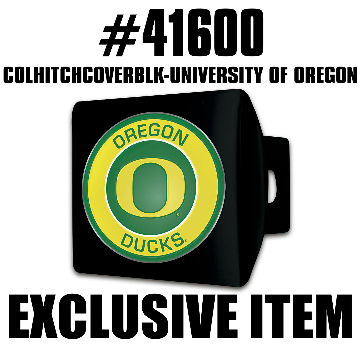 TRINITY University of Oregon Color on Black Hitch Cover