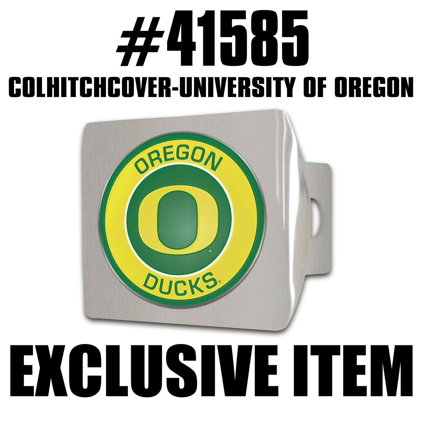 TRINITY University of Oregon Color on Chrome Hitch Cover