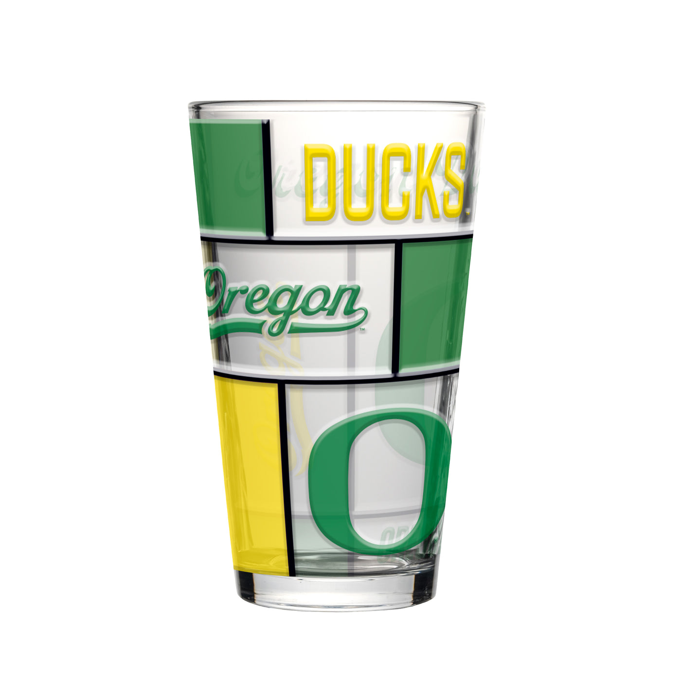 Oregon 16oz Quilted Stained Pint Glass