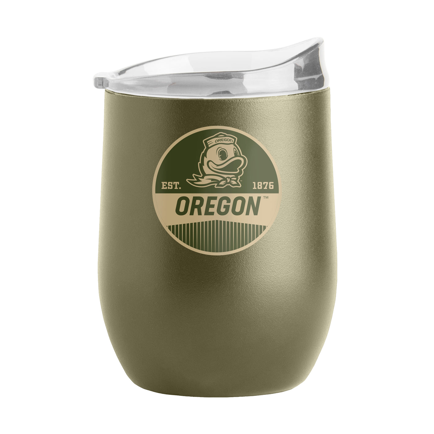 Oregon 16oz Badge Powder Coat Curved Beverage - Logo Brands