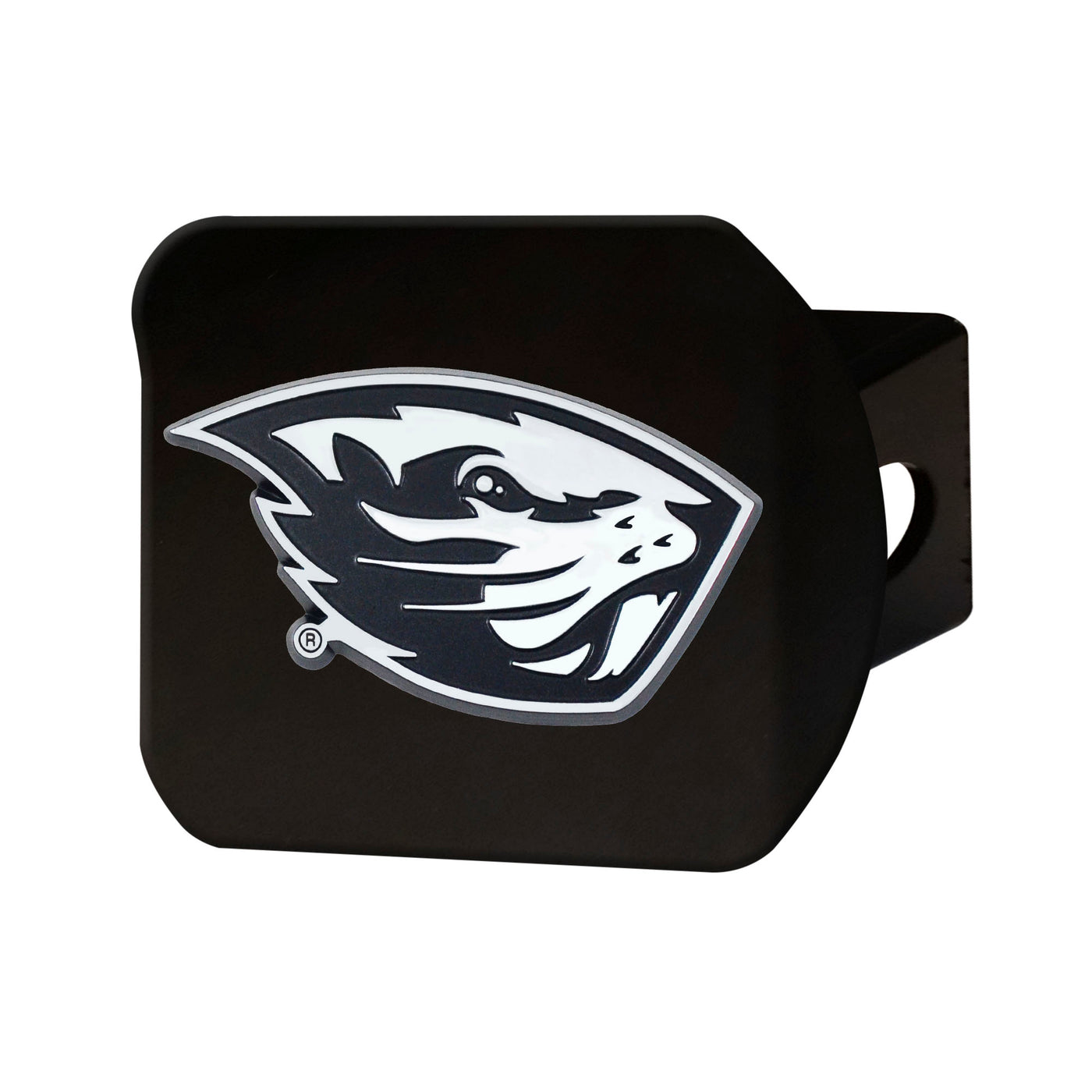 Oregon State University Chrome on Black Hitch Cover
