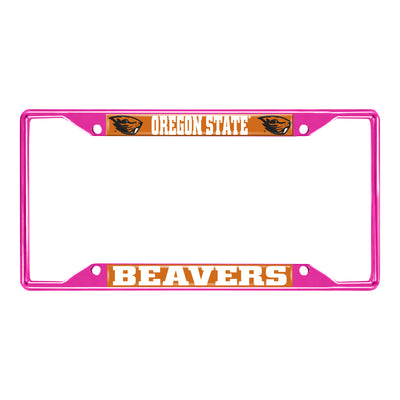 Oregon State University-Pink License Plate Frame