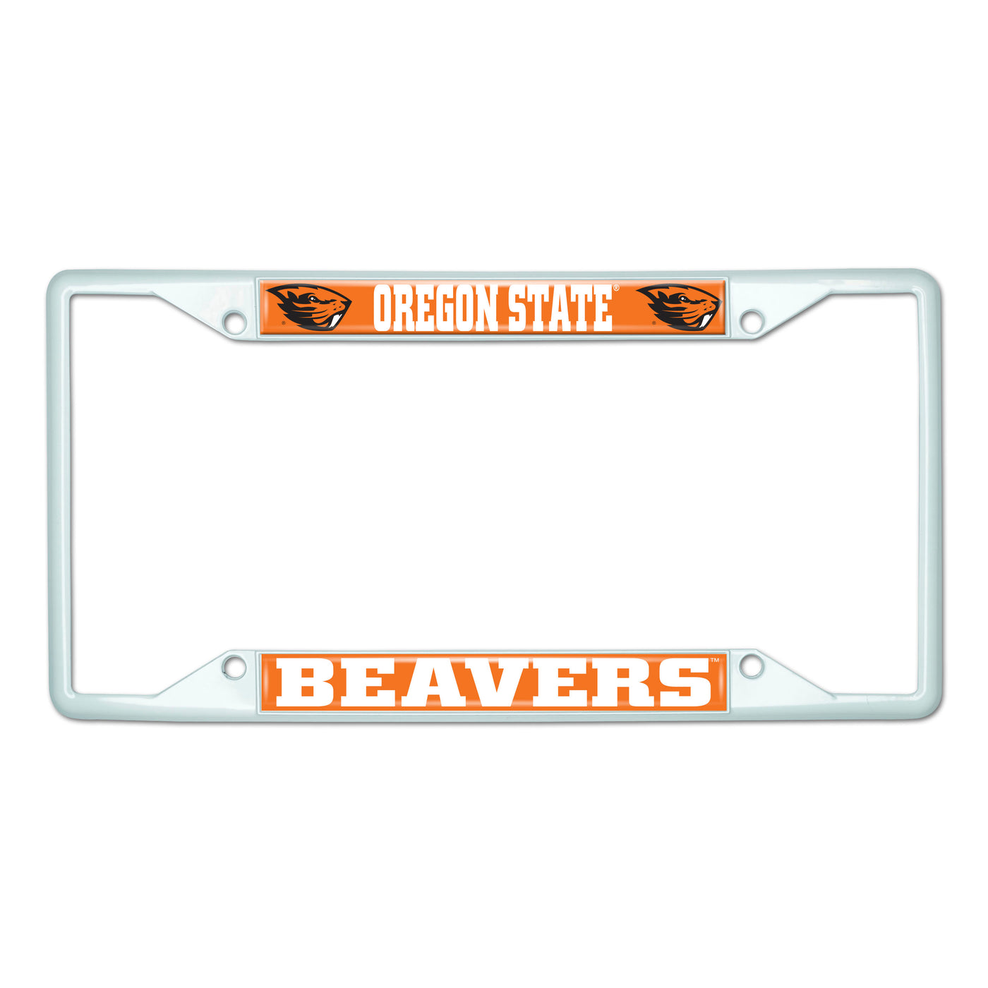 Oregon State University-White License Plate