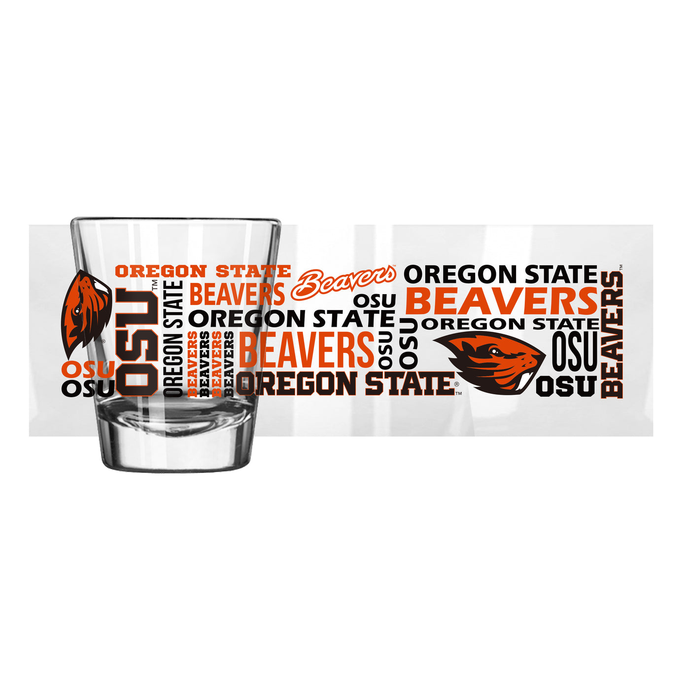 Oregon State 2oz Spirit Shot Glass