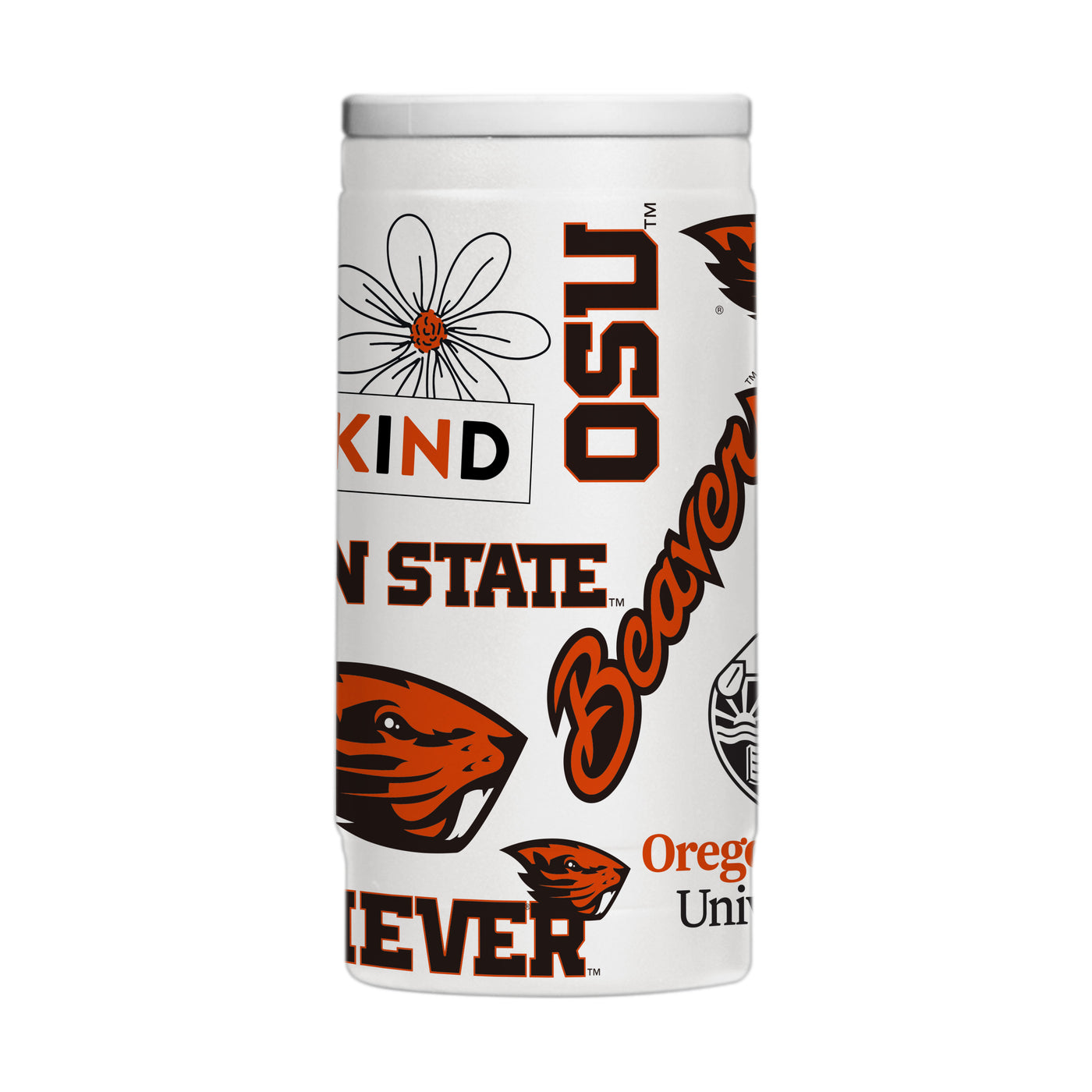 Oregon State 12oz Native Powder Coat Slim Can Coolie