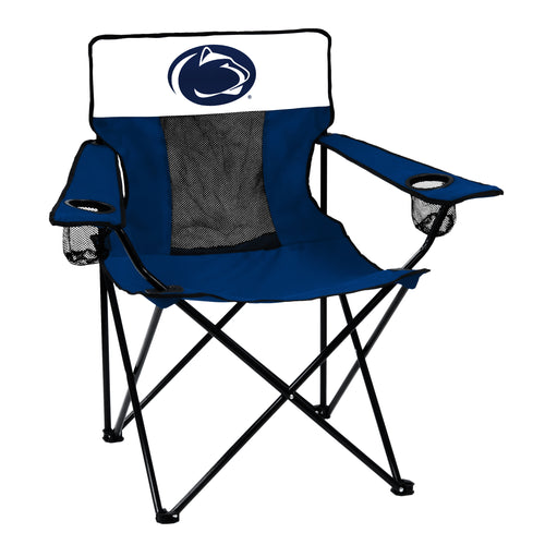 Penn State Elite logo chair, logo-branded furniture with padded seating and backrest, ideal for sports fans.
