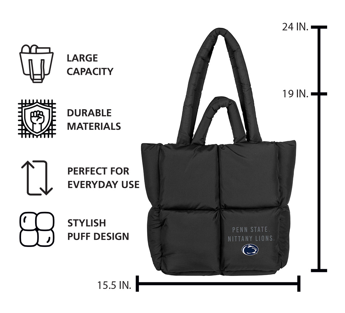 Penn State Black Puff Tote